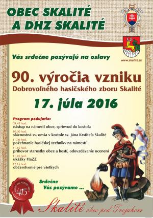Oslavy 90. výročia vzniku DHZ Skalité 