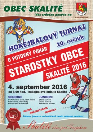 10. ročník hokejbalového turnaja o putovný pohár starostky obce Skalité