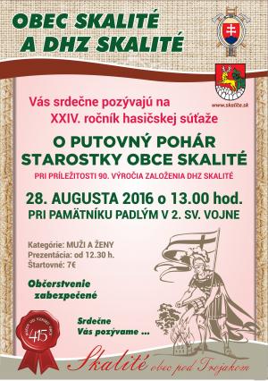 XXIV. ročník hasičskej súťaže o putovný pohár starostky obce Skalité