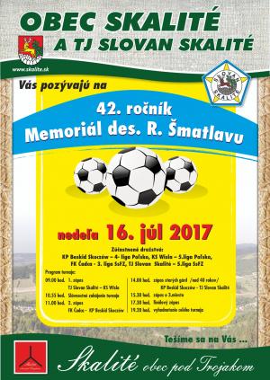 42. ročník futbalového turnaja Memoriál des. R. Šmatlavu
